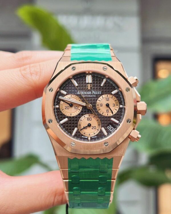 Audemars Piguet Royal Oak Chronograph Rose Gold Brown Dial 26331Oroo1220Or02 Watch - Image 3