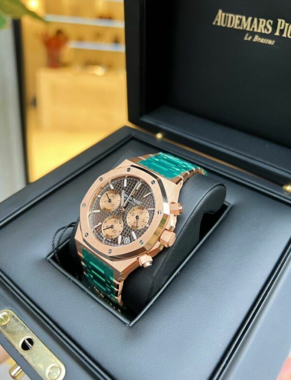 Audemars Piguet Royal Oak Chronograph Rose Gold Brown Dial 26331Oroo1220Or02 Watch - Image 6
