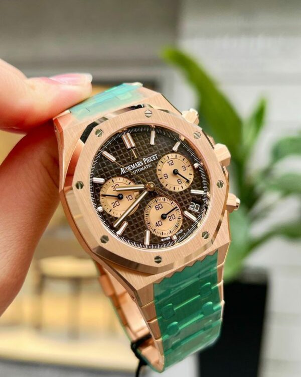 Audemars Piguet Royal Oak Chronograph Rose Gold Brown Dial 26331Oroo1220Or02 Watch - Image 2
