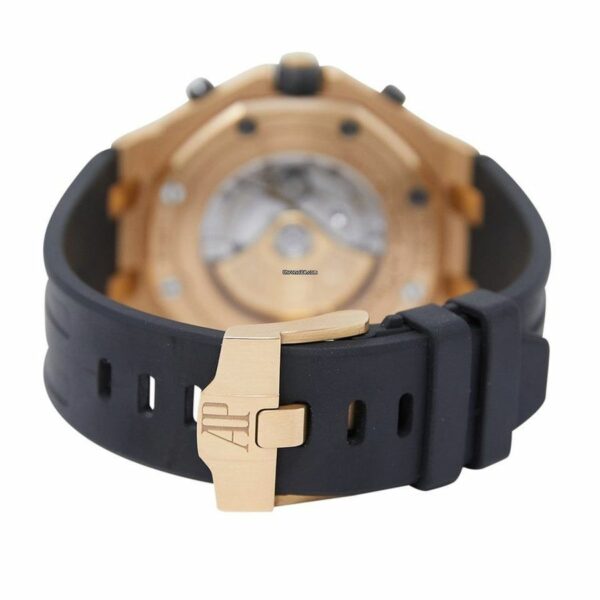 Audemars Piguet Royal Oak Offshore Chronograph 26470OR.OO.A002CR.01 Rose Gold Pink Dial on Rubber Strap Watch - Image 7