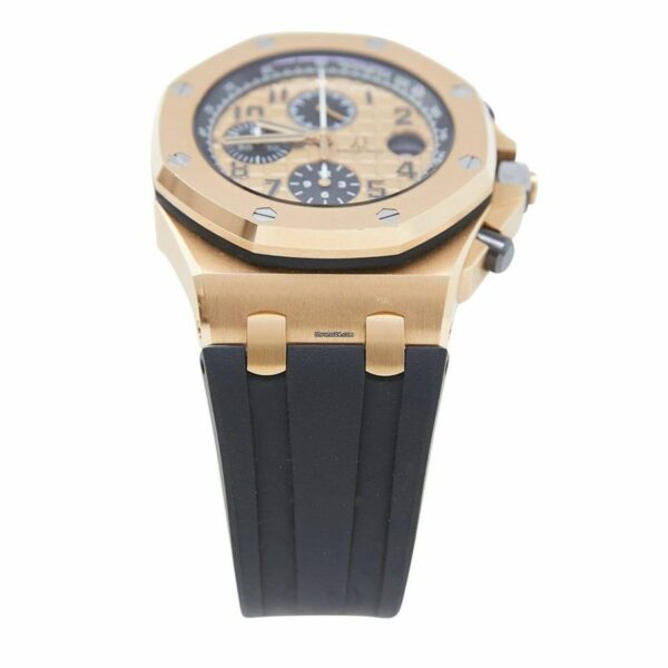Audemars Piguet Royal Oak Offshore Chronograph 26470OR.OO.A002CR.01 Rose Gold Pink Dial on Rubber Strap Watch - Image 2