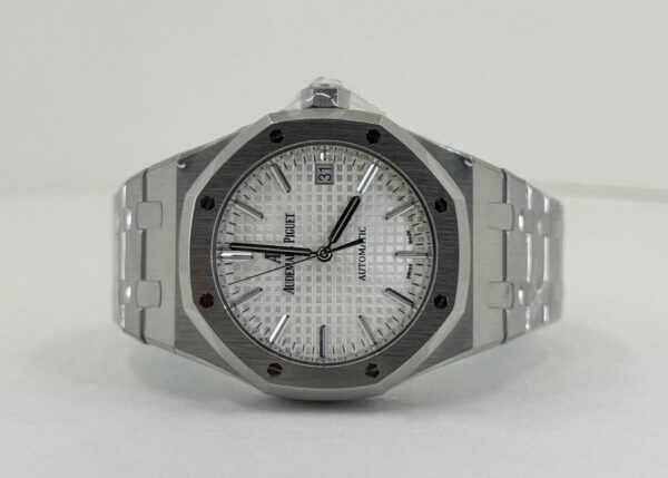 Audemars Piguet Royal Oak Self-Winding Stainless Steel 41Mm Silver Dial Watch - Image 4