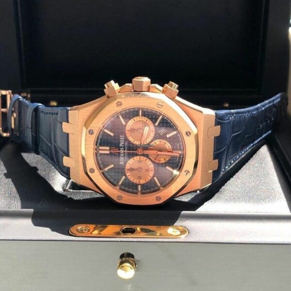Audemars Piguet Royal Oak Selfwinding Chronograph 18K Rose Gold 26331Orood315Cr01 Watch - Image 6