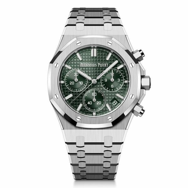Audemars Piguet Royal Oak Selfwinding Chronograph 50Th Anniversary Steel Bracelet Green Dial (Ref # 26240St.Oo.1320St.04) Watch
