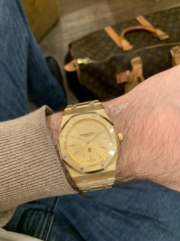 Audemars Piguet Yellow Gold Royal Oak Jumbo Watch - Image 4