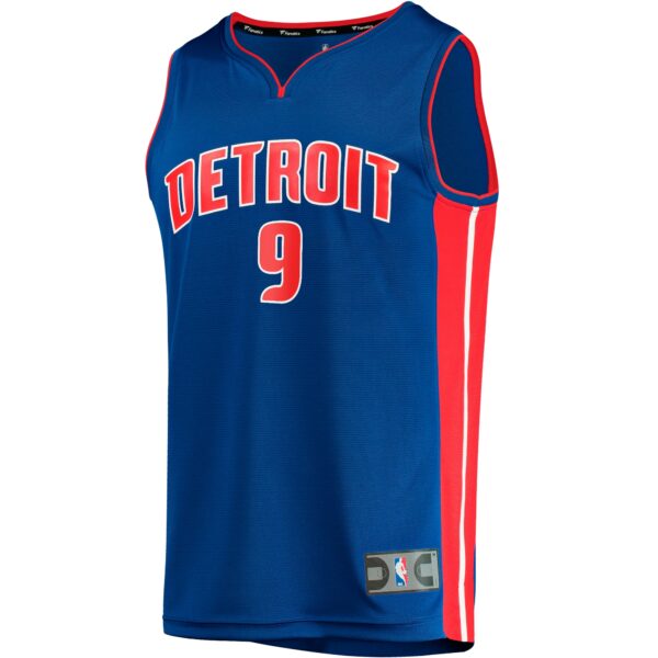 Ausar Thompson Detroit Pistons Fanatics  Fast Break Replica Jersey - Icon Edition - Royal - Image 3