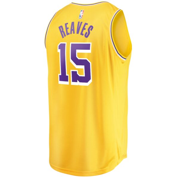 Austin Reaves Los Angeles Lakers Fanatics Fast Break Player Jersey - Icon Edition - Gold - Image 4