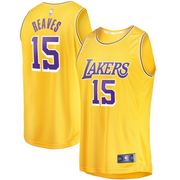 Austin Reaves Los Angeles Lakers Fanatics Fast Break Player Jersey - Icon Edition - Gold - Image 2