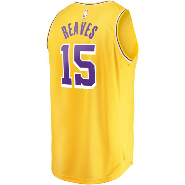Austin Reaves Los Angeles Lakers Fanatics Youth Fast Break Player Jersey - Icon Edition - Gold - Image 4