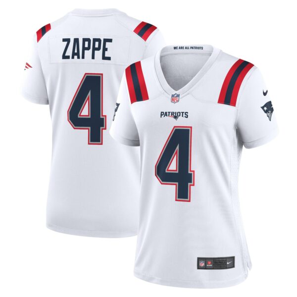 Bailey Zappe New England Patriots Nike Women's Game Player Jersey - White