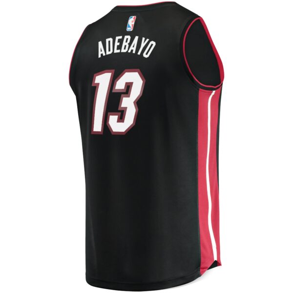 Bam Adebayo Miami Heat Fanatics Fast Break Replica Player Jersey - Icon Edition - Black - Image 4