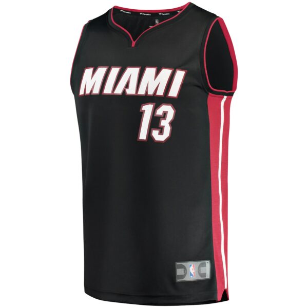 Bam Adebayo Miami Heat Fanatics Fast Break Replica Player Jersey - Icon Edition - Black - Image 3