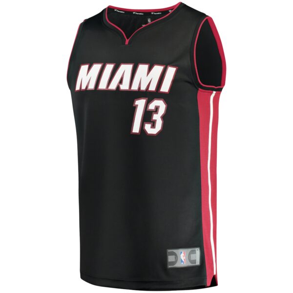 Bam Adebayo Miami Heat Fanatics Fast Break Replica Player Jersey - Icon Edition - Black - Image 3