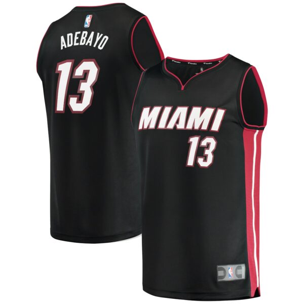 Bam Adebayo Miami Heat Fanatics Fast Break Replica Player Jersey - Icon Edition - Black - Image 2