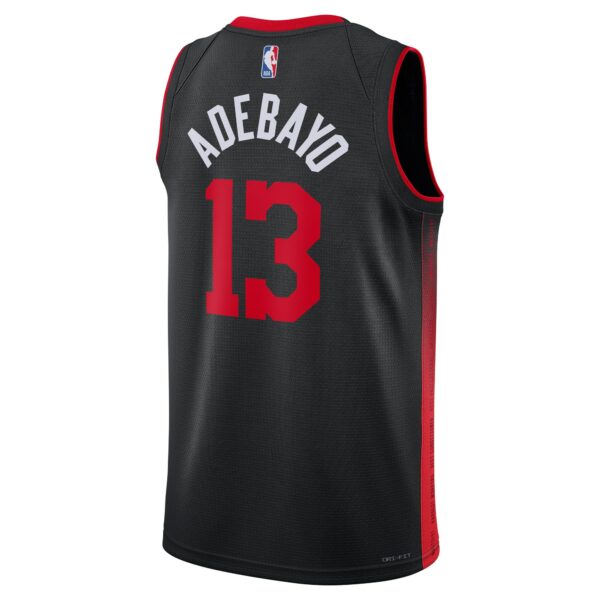 Bam Adebayo Miami Heat Nike Unisex 2023/24 Swingman Jersey - Black - City Edition - Image 4