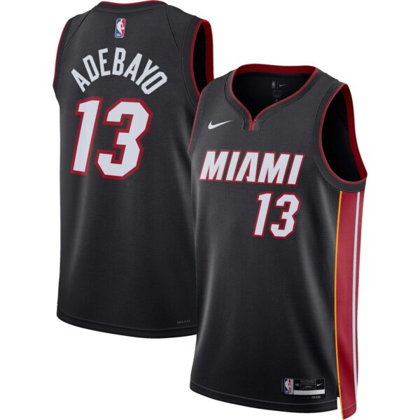Bam Adebayo Miami Heat Nike Unisex Swingman Jersey - Icon Edition - Black - Image 2
