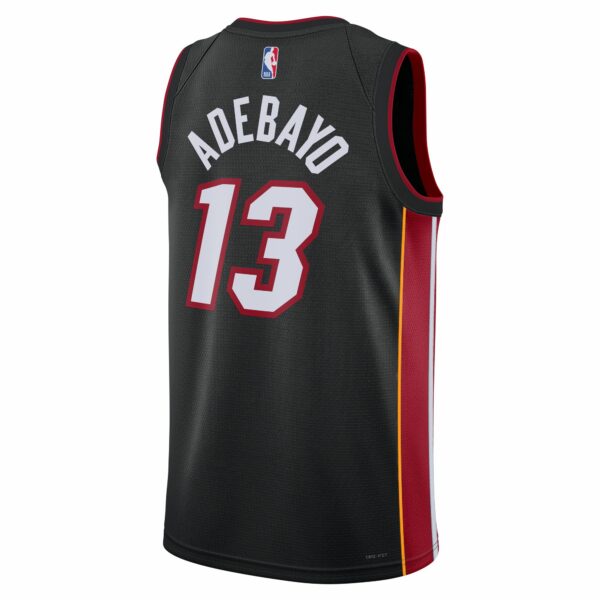 Bam Adebayo Miami Heat Nike Unisex Swingman Jersey - Icon Edition - Black - Image 4