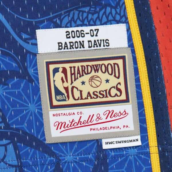 Baron Davis Golden State Warriors Mitchell & Ness 2006/07 Hardwood Classics Asian Heritage 6.0 Swingman Throwback Player Jersey - Royal - Image 8
