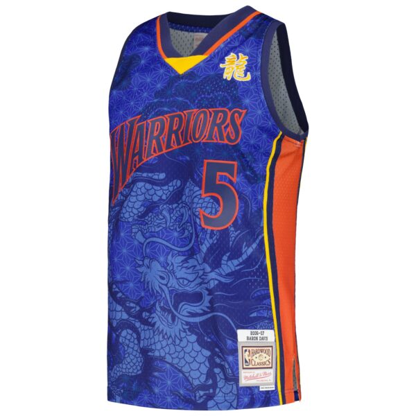 Baron Davis Golden State Warriors Mitchell & Ness 2006/07 Hardwood Classics Asian Heritage 6.0 Swingman Throwback Player Jersey - Royal - Image 3