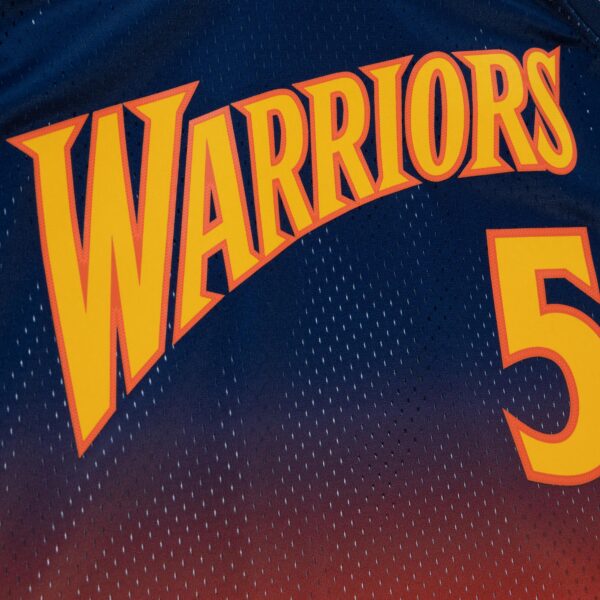 Baron Davis Golden State Warriors Mitchell & Ness 2006/07 Hardwood Classics Fadeaway Swingman Player Jersey - Navy/Orange - Image 5