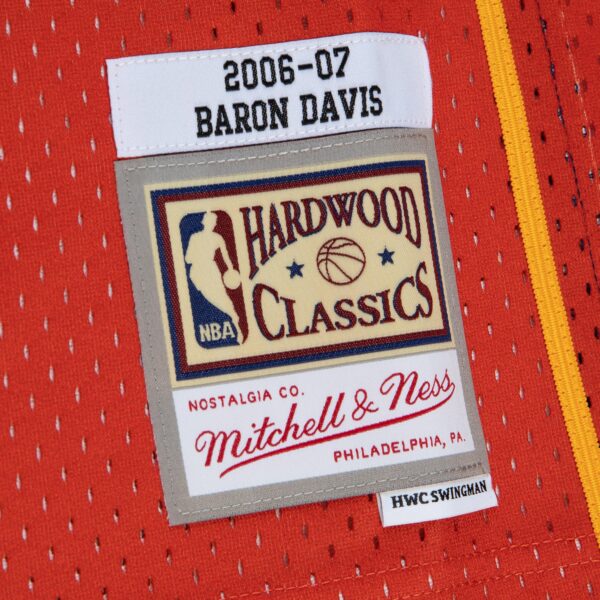 Baron Davis Golden State Warriors Mitchell & Ness 2006/07 Hardwood Classics Fadeaway Swingman Player Jersey - Navy/Orange - Image 6