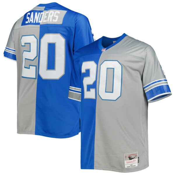 Barry Sanders Detroit Lions Mitchell & Ness Big & Tall Split Legacy Retired Player Replica Jersey - Blue-Silver