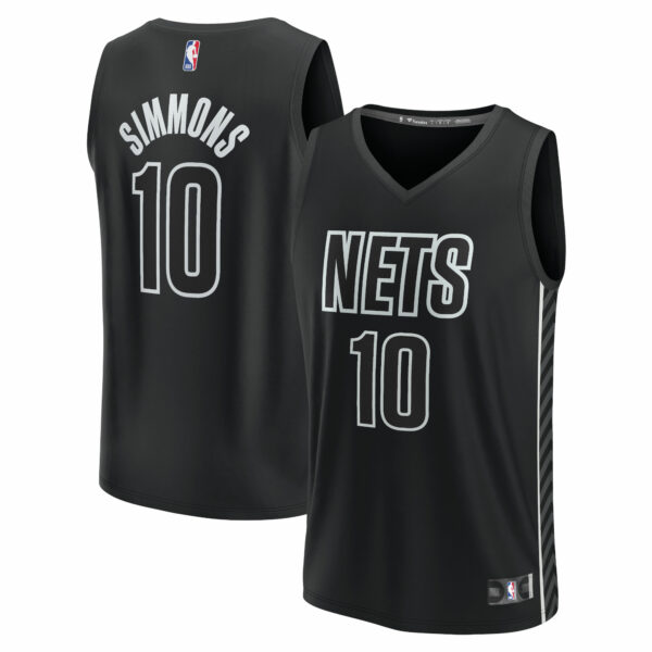 Ben Simmons Brooklyn Nets Fanatics Fast Break Replica Player Jersey - Statement Edition - Black - Image 2
