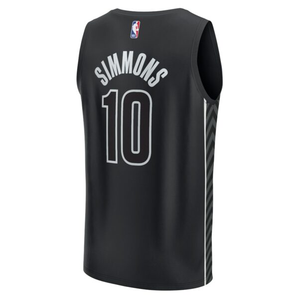Ben Simmons Brooklyn Nets Fanatics Fast Break Replica Player Jersey - Statement Edition - Black - Image 4