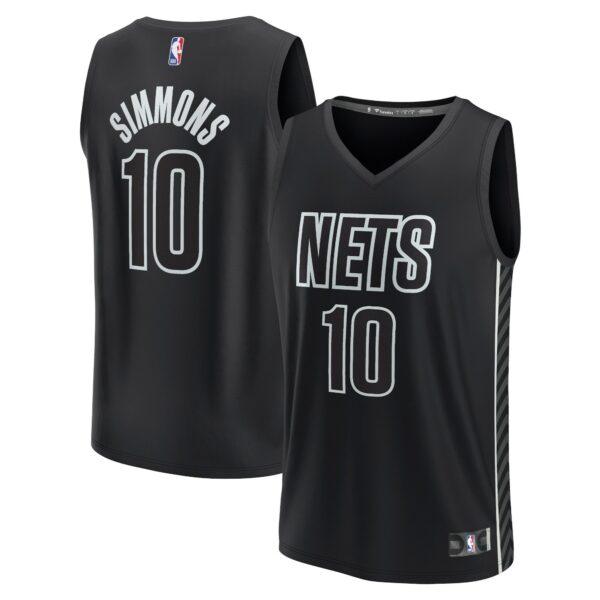 Ben Simmons Brooklyn Nets Fanatics Youth Fast Break Player Jersey - Statement Edition - Black - Image 2