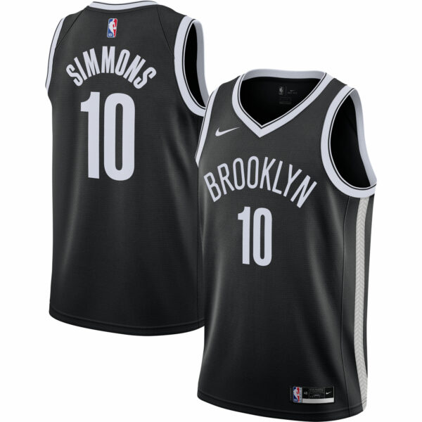 Ben Simmons Brooklyn Nets Nike 2021/22 Swingman Jersey - Icon Edition - Black - Image 2