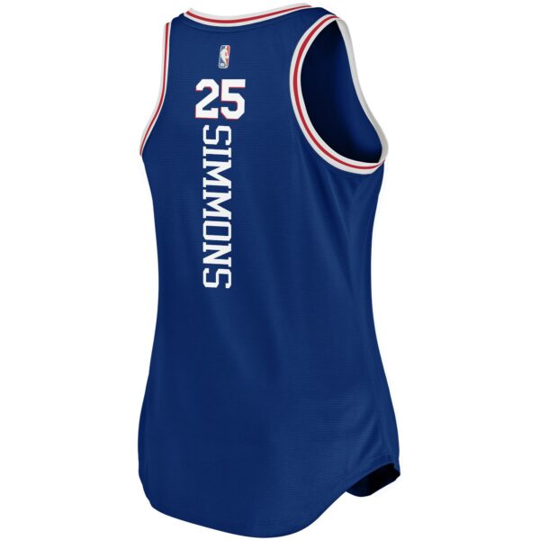 Ben Simmons Philadelphia 76ers Fanatics Women's Fast Break Team Tank Jersey - Icon Edition - Royal - Image 4