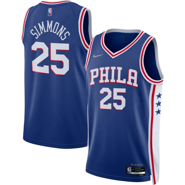 Ben Simmons Philadelphia 76ers Nike 2021/22 Diamond Swingman Jersey - Icon Edition - Royal - Image 2