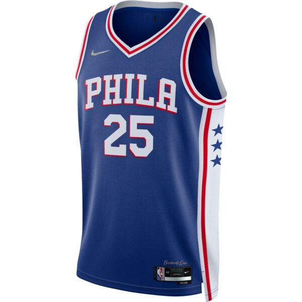 Ben Simmons Philadelphia 76ers Nike 2021/22 Diamond Swingman Jersey - Icon Edition - Royal - Image 3