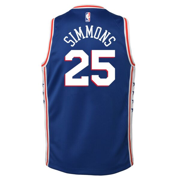 Ben Simmons Philadelphia 76ers Nike Youth Swingman Jersey Royal - Icon Edition - Image 4