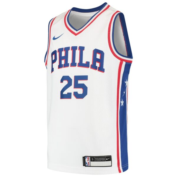 Ben Simmons Philadelphia 76ers Nike Youth Swingman Jersey - White - Image 3