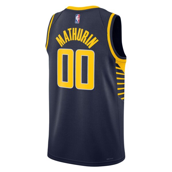 Bennedict Mathurin Indiana Pacers Nike Unisex Swingman Jersey - Icon Edition - Navy - Image 4