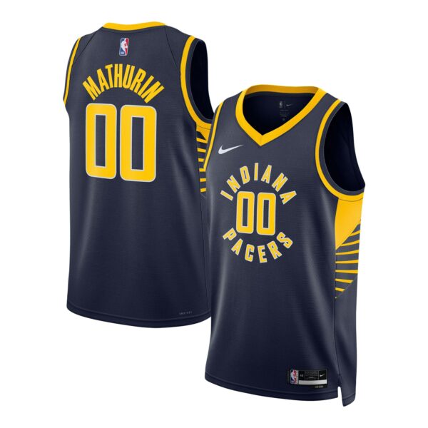 Bennedict Mathurin Indiana Pacers Nike Unisex Swingman Jersey - Icon Edition - Navy - Image 2