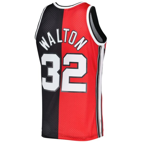 Bill Walton Portland Trail Blazers Mitchell & Ness Hardwood Classics 1976/77 Split Swingman Jersey - Red/Black - Image 4