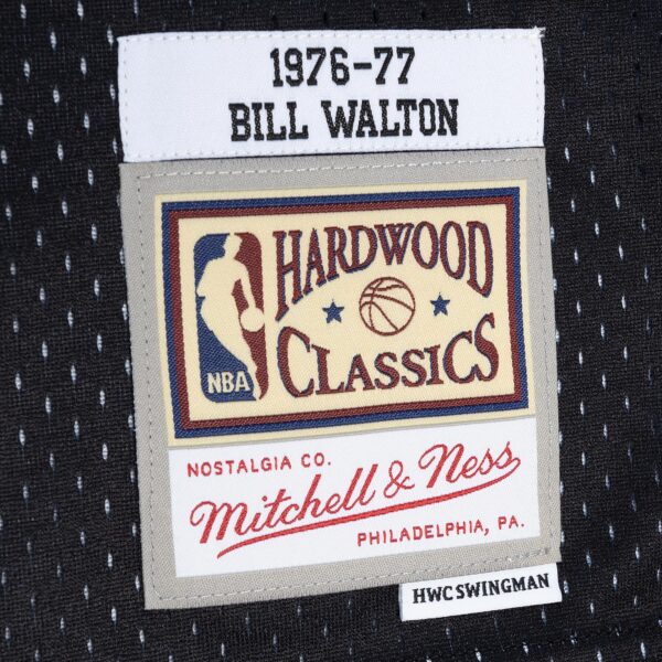 Bill Walton Portland Trail Blazers Mitchell & Ness Hardwood Classics 1976/77 Split Swingman Jersey - Red/Black - Image 5