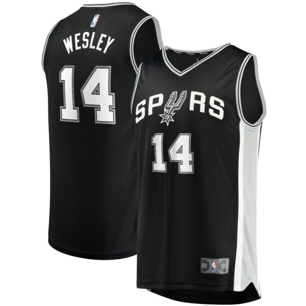 Blake Wesley San Antonio Spurs Fanatics Fast Break Replica Player Jersey - Icon Edition - Black - Image 2
