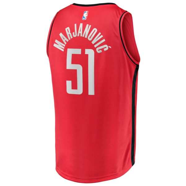 Boban Marjanovic Houston Rockets Fanatics Youth Fast Break Player Jersey - Icon Edition - Red - Image 4