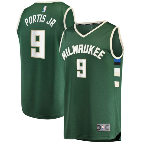 Bobby Portis Milwaukee Bucks Fanatics Fast Break Replica Jersey - Icon Edition - Green - Image 2
