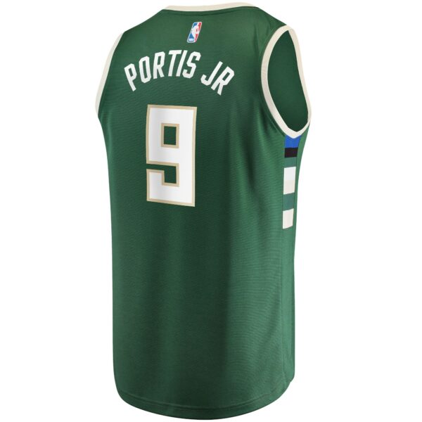 Bobby Portis Milwaukee Bucks Fanatics Fast Break Replica Jersey - Icon Edition - Green - Image 4