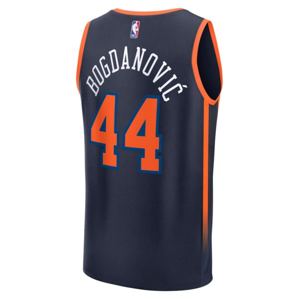Bojan Bogdanovic New York Knicks Fanatics Fast Break Player Jersey - Statement Edition - Navy - Image 4