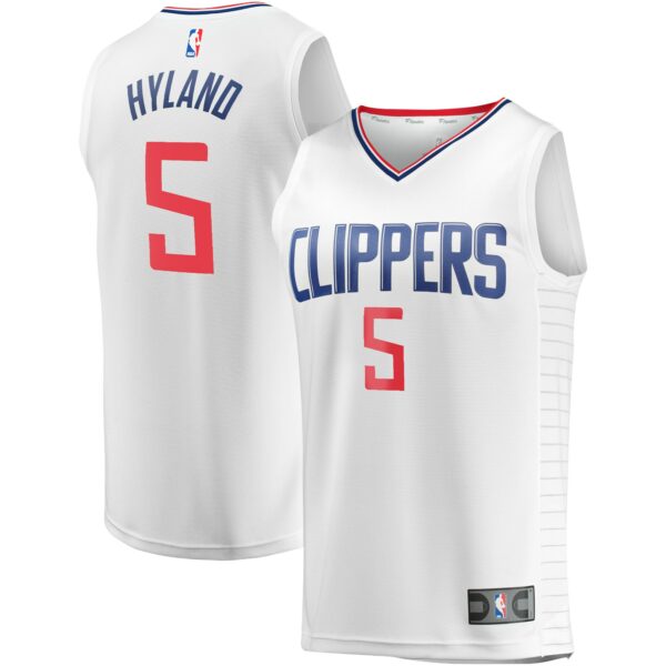 Bones Hyland LA Clippers Fanatics Fast Break Player Jersey - Association Edition - White - Image 2