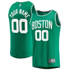 Boston Celtics Fanatics Youth Fast Break Custom Jersey - Green - Icon Edition