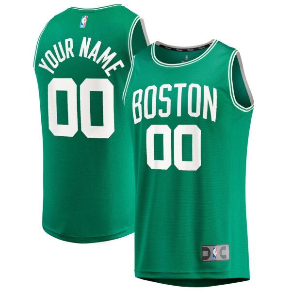 Boston Celtics Fanatics Youth Fast Break Custom Jersey - Green - Icon Edition