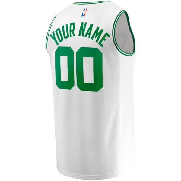 Boston Celtics Fanatics Youth Fast Break Replica Custom Jersey - Association Edition - White - Image 4