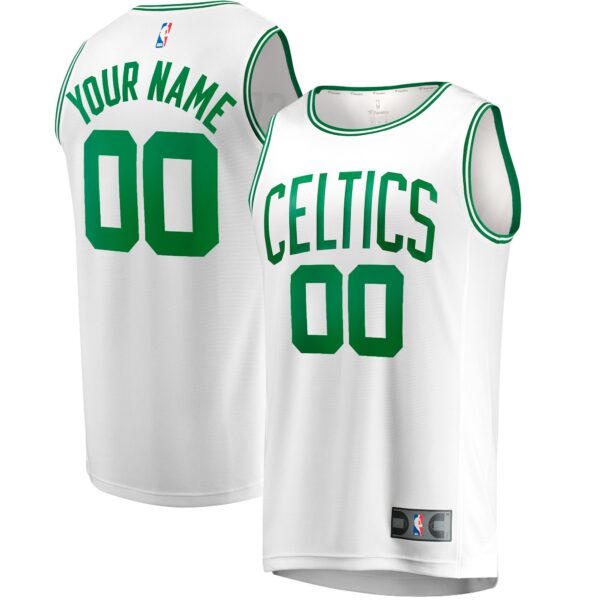 Boston Celtics Fanatics Youth Fast Break Replica Custom Jersey - Association Edition - White - Image 2