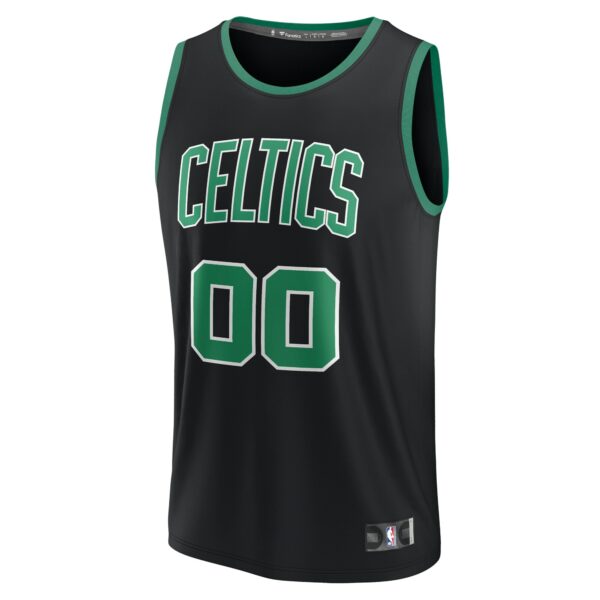 Boston Celtics Fanatics Youth Fast Break Replica Custom Jersey - Statement Edition - Black - Image 3